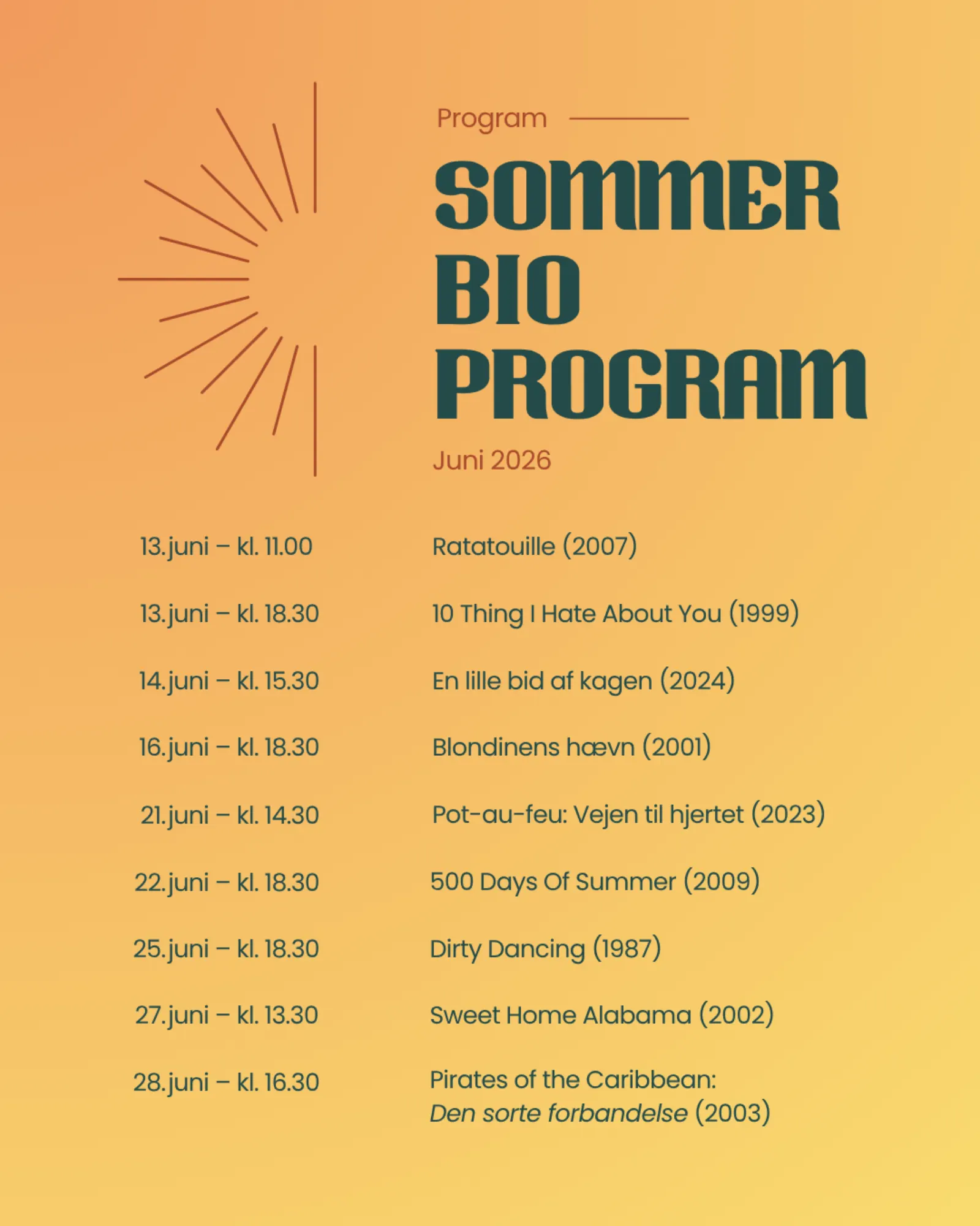 Sommerbio er tilbage – film under åben himmel